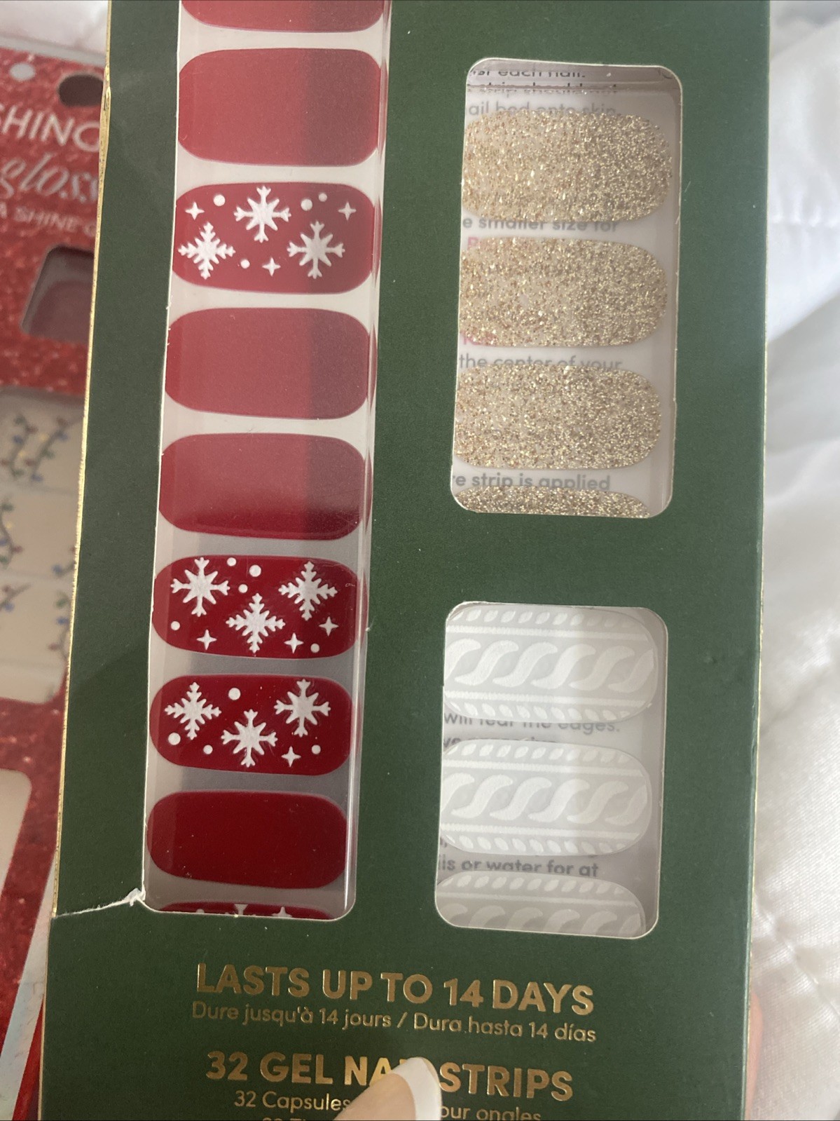 Lot Of 2 Packs 32 Pieces Dashing Diva Gloss Ultra Shine Holiday Theme