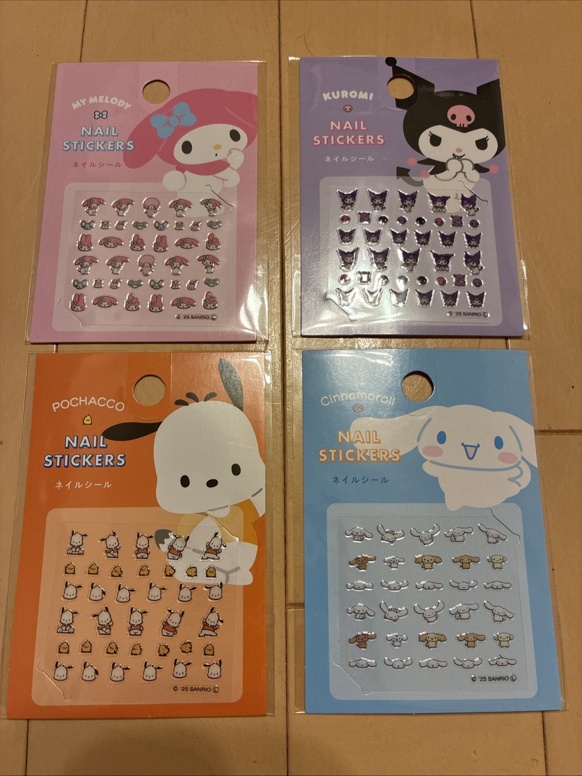 Sanrio mini nail stickers Set of 3 My Melody Japan Kawaii