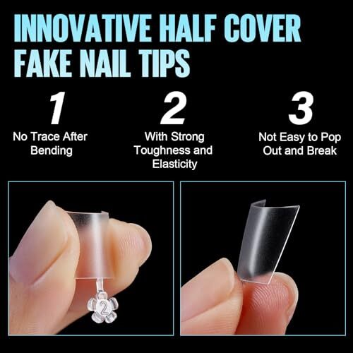 Short Coffin Nail Tips, Acrylic Nails Half Cover 240Pcs short coffin nail tips