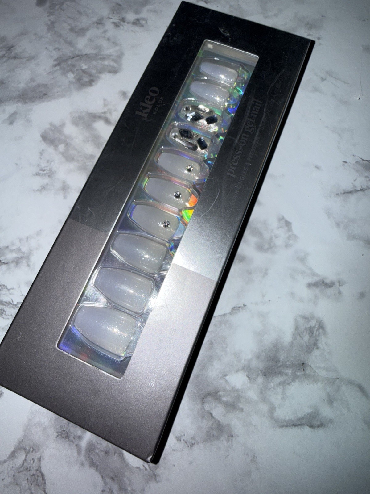New Kleo Kolor Press-On Gel Nails – Long Coffin Starlette