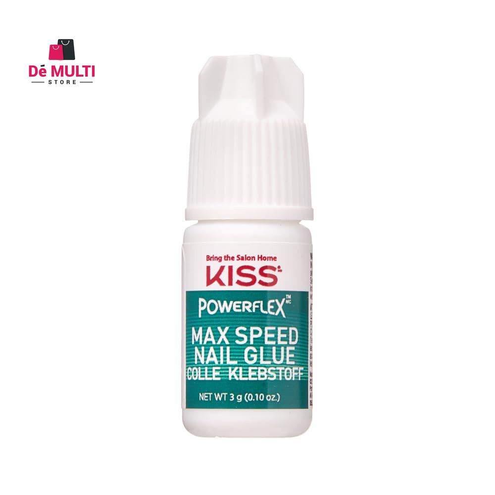 KISS PowerFlex Maximum Speed Nail Glue for Press On Nails,3g/0.10 oz (Pack of 1)