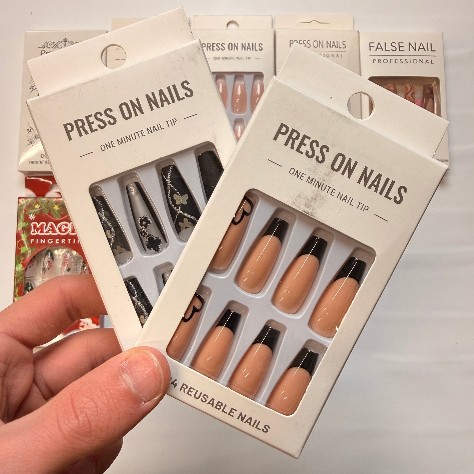 Lot of 10 Pack of 24 New False Press On Nails Assorted Designs and Colors №N9