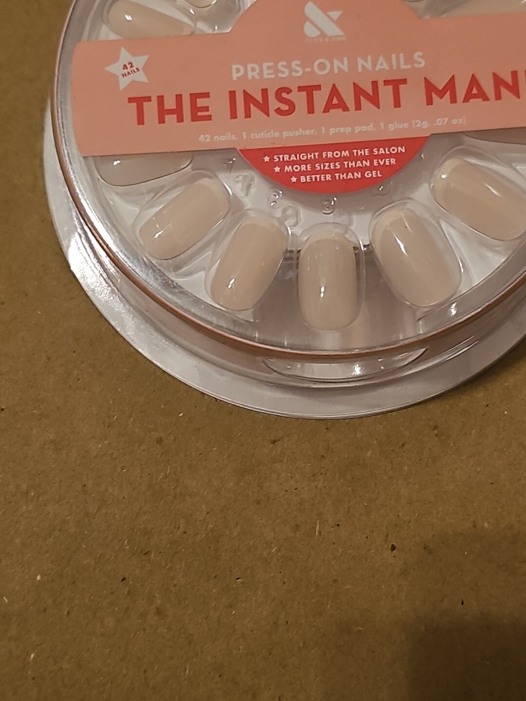Instant Mani Short And Medium Length Layered Circles Press On Nails 42 Ct x 2