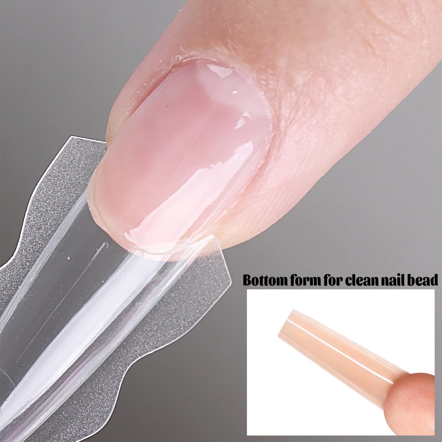 Almond Sandwich Dual Nail Forms for Builder Gel 180PCS Top Bottom