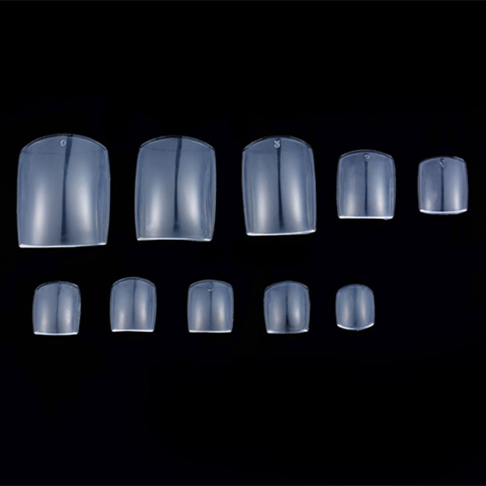 100Pcs Boxed Full Cover False Fake Nail Toes Toenail Artificial Art for