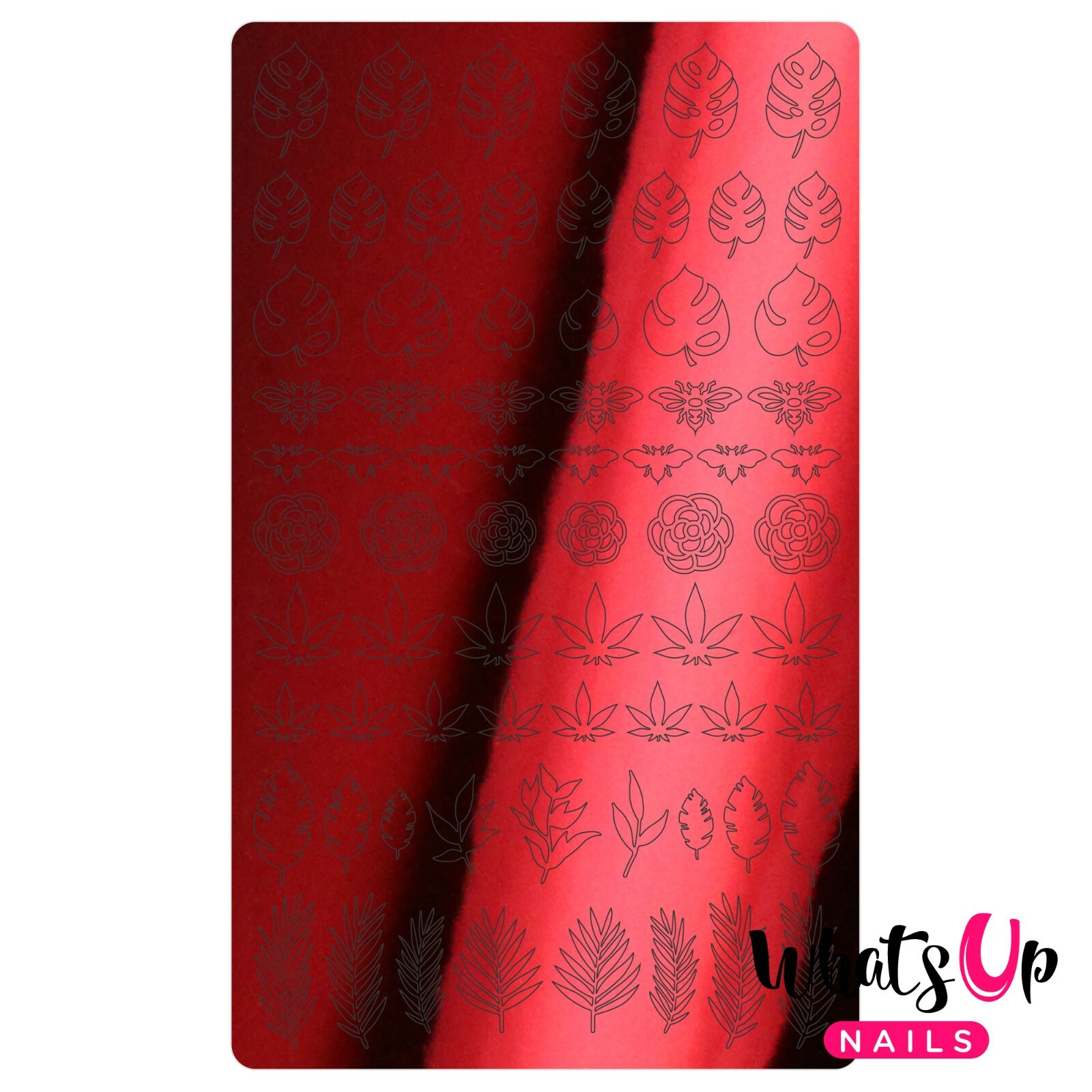 Whats Up Nails – Botanical Garden Stickers (Red) – Daily Charme Collaboration