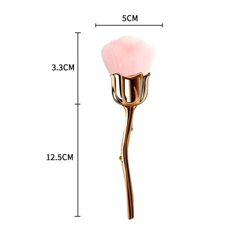 Rose Shape Nail Dust Brush Soft Manicure Cleaning Tool Gel Polish Remover