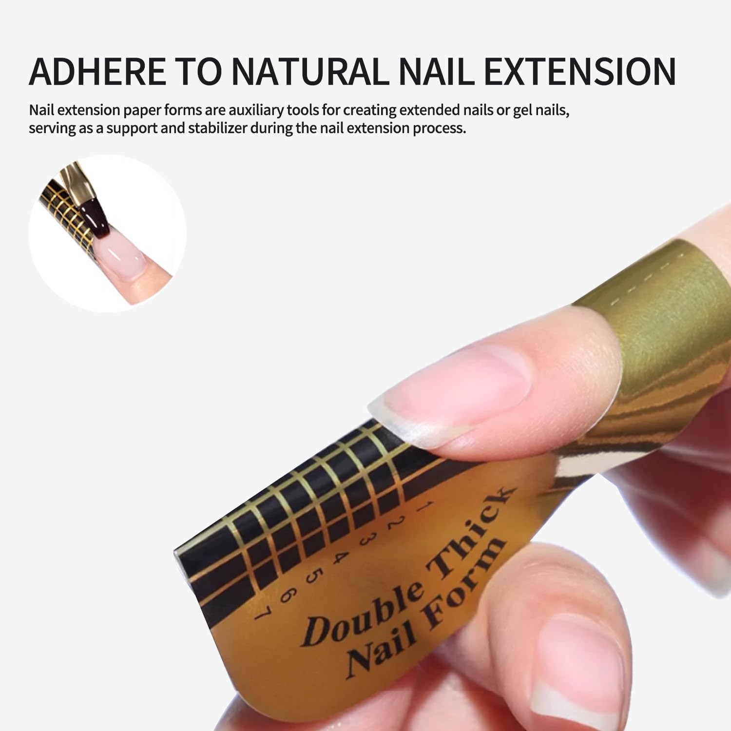 Builder Gel Nail Forms 100pcs DIY Nail Extension Forms Kit for Beginners at Home