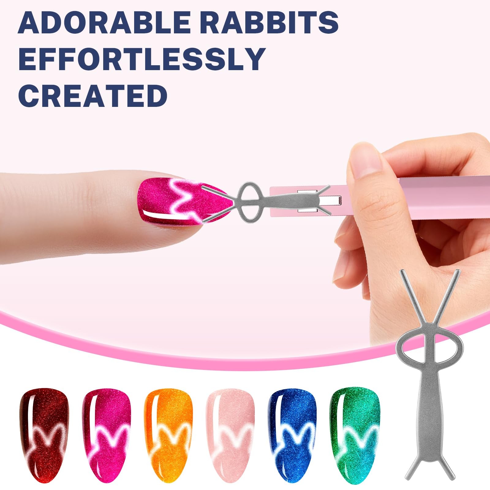 2026 Upgrade 3-in-1 Ring-shaped Cat Eye Magnet for Nails Art,3 Creative A2