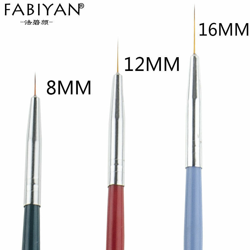3 Pcs set DIY Nail Art Liner Painting Pen 3D Tips Acrylic UV Gel Brushes Drawing