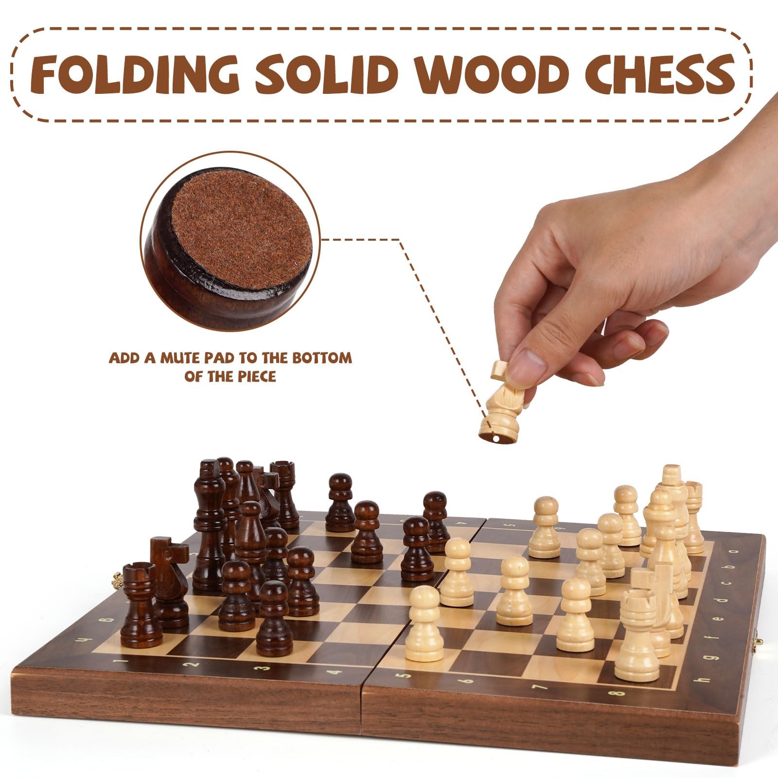 Magnetic Travel Chess Set 12-inch 12 inches x 3 x 0.1 inches, Brown