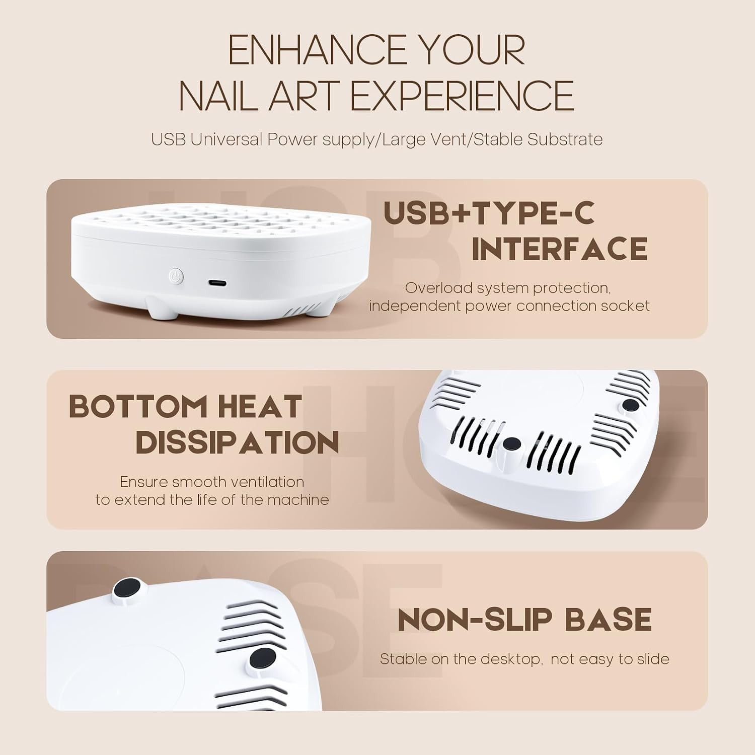 Efficient Nail Dust Collector – Low Noise & Powerful Suction for Professionals