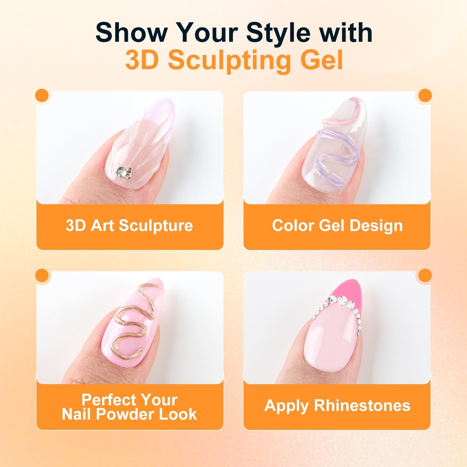 15g Quick-Drying 3D Gel for Incredible Nail Art Designs – Ideal for All Users