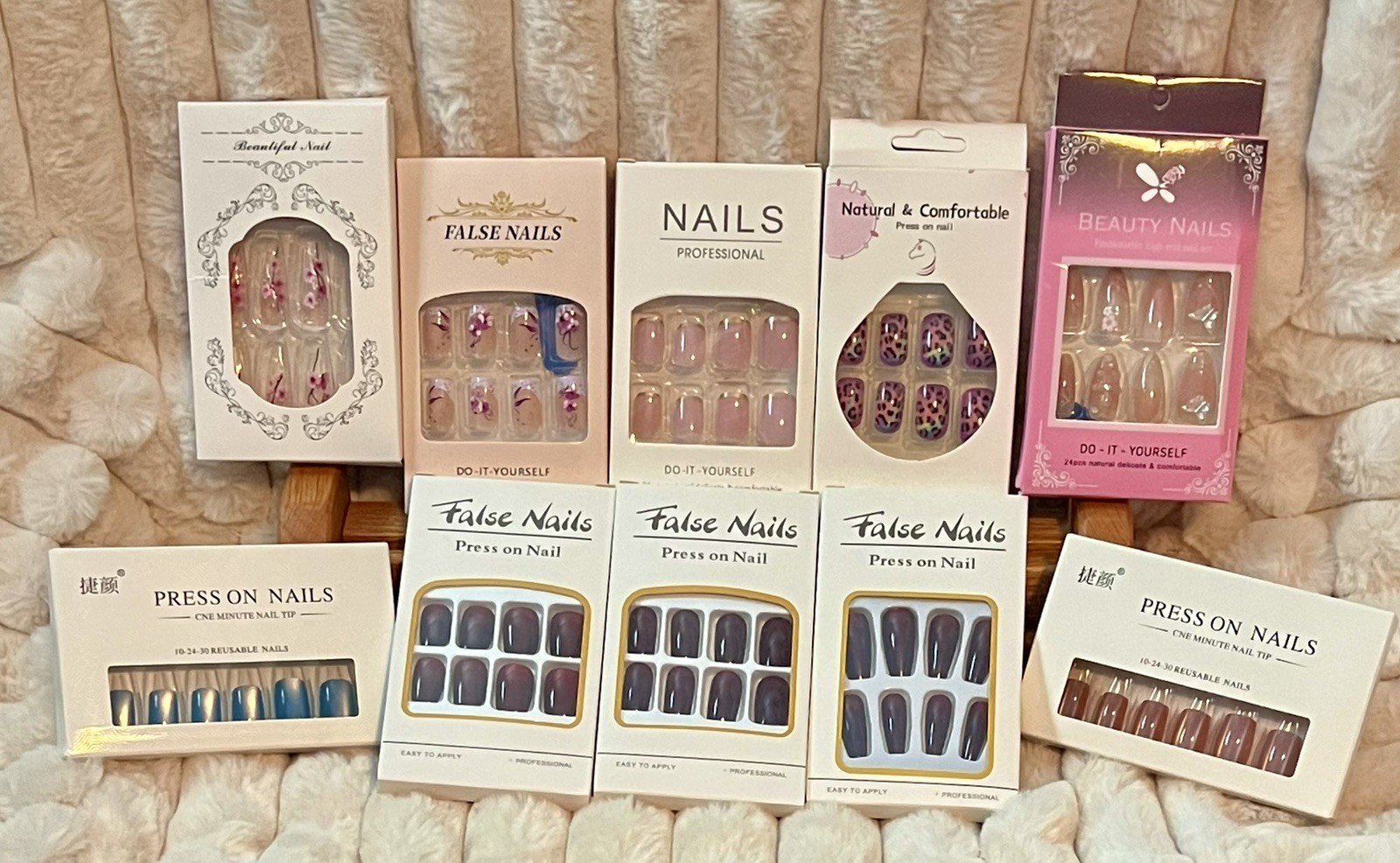 Press-On Nails Set – 24pc Multiple Sizes/Styles Will Bundle Ship – One Flat Rate