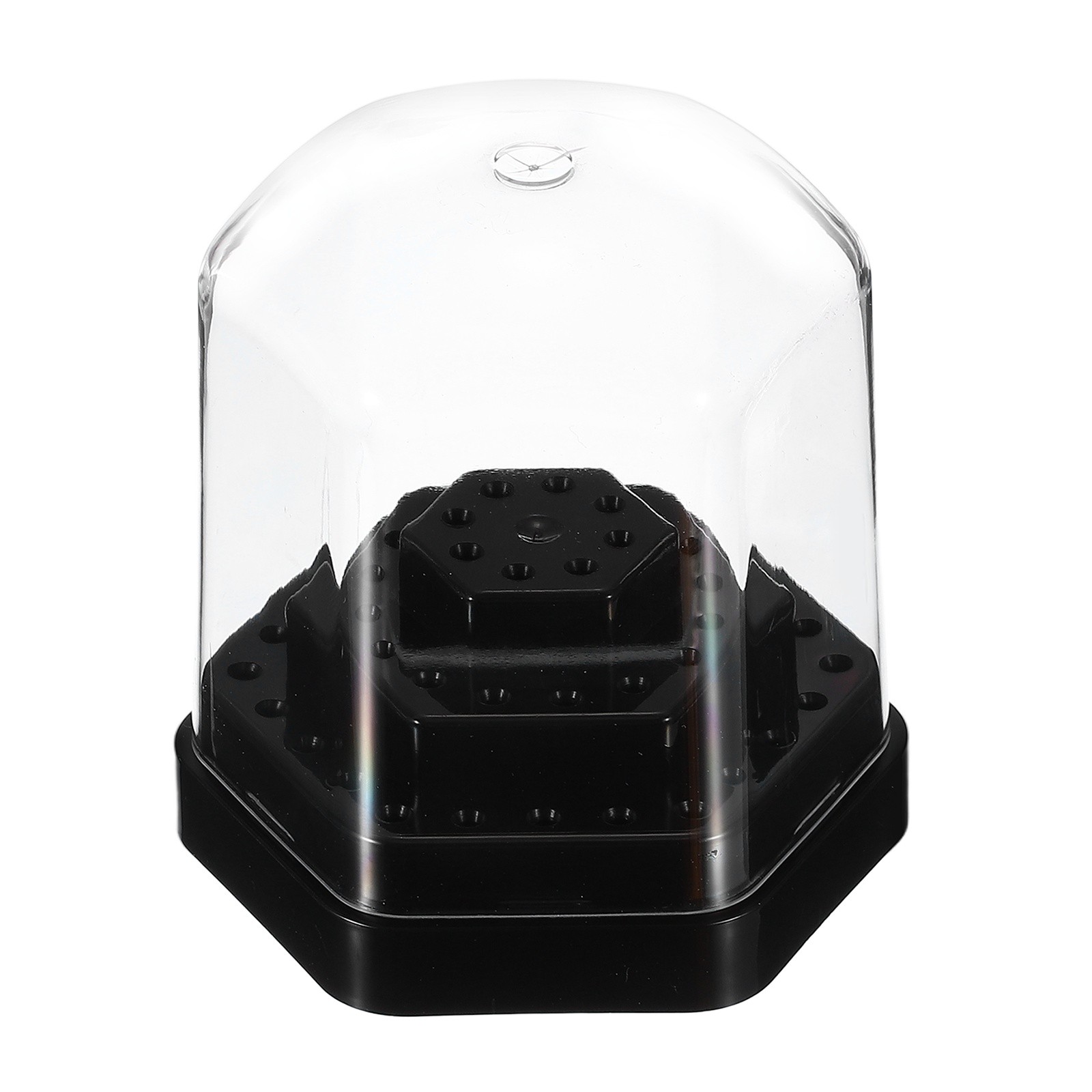 Nail Drill Bits Holder 48 Holes Large Space Drills Bit Case Black