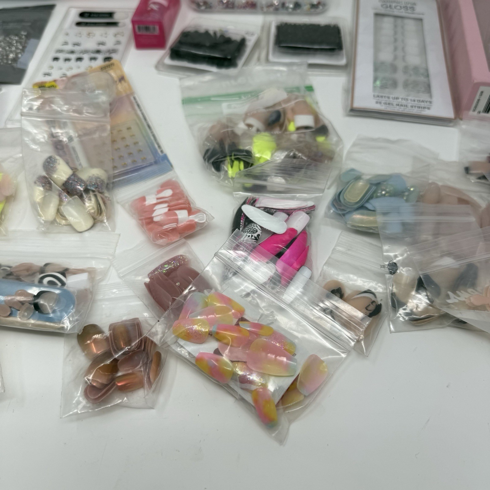 MIXED LOT OF NAIL ART ACCENTS STRIPS STICKERS