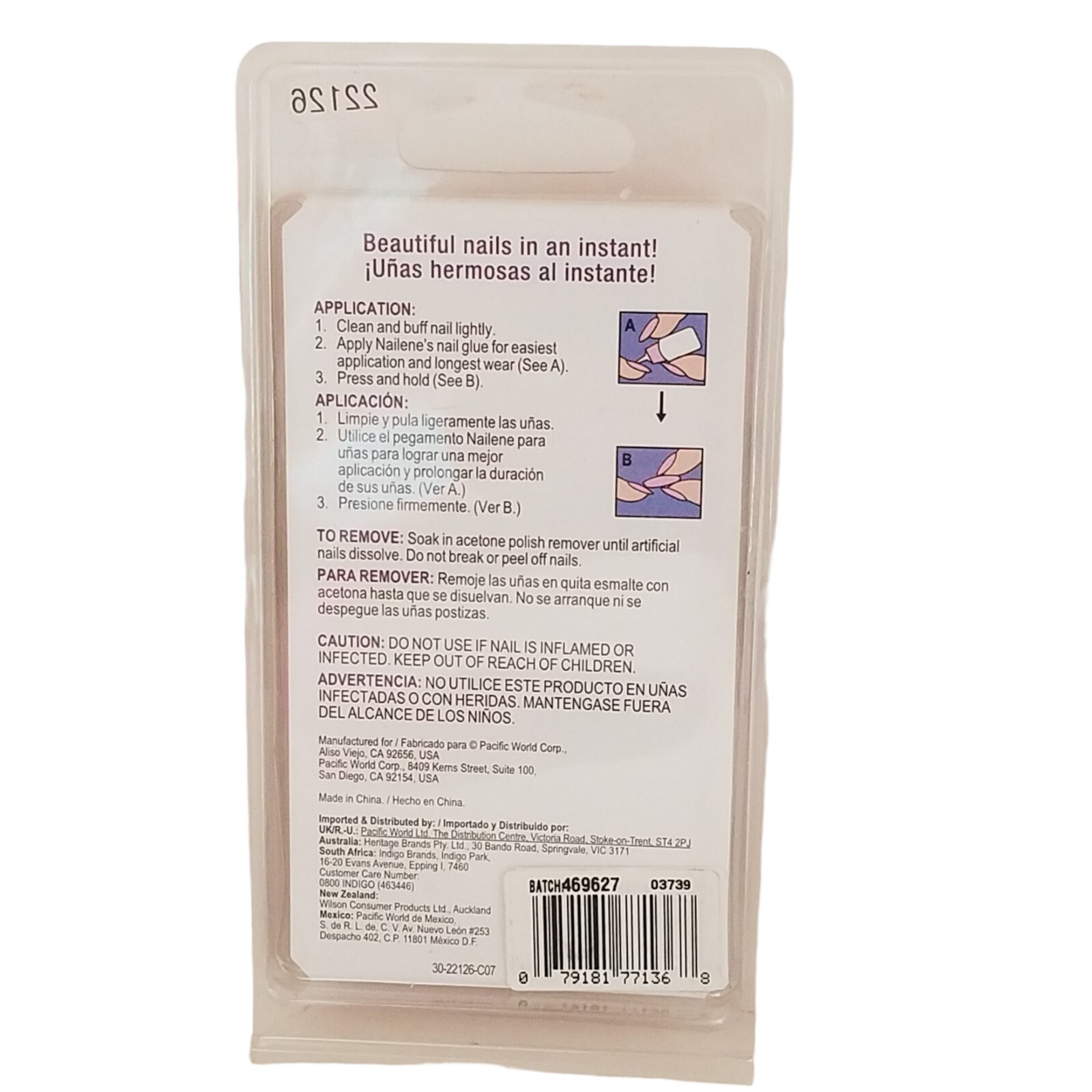 Nailene DAILY WEAR NATURALS Active Length Salon Quality 24 Nails 22126 NO GLUE