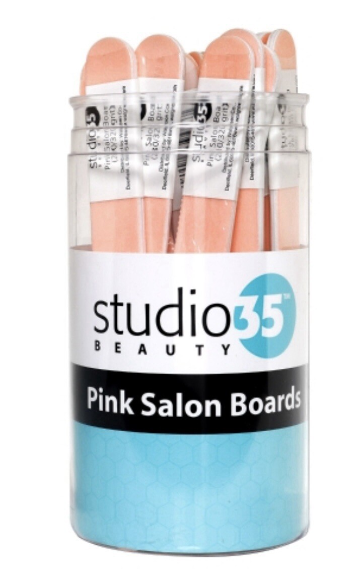 Studio Beauty 35 Pink Salon Boards X 24 Single Pieces Individually Wrapped