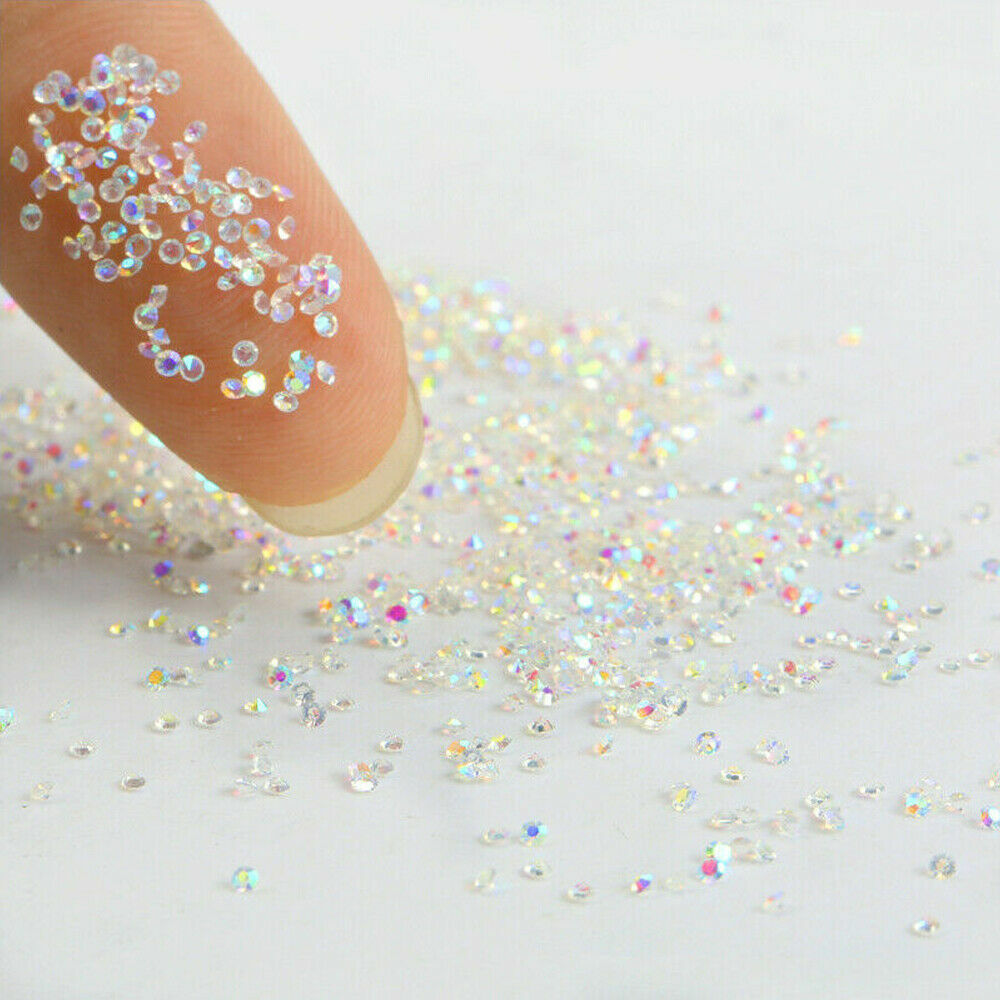 5000x Crystal 3D Nail Art Micro Zircon 1.2mm Mini Rhinestones DIY Decor Sticker
