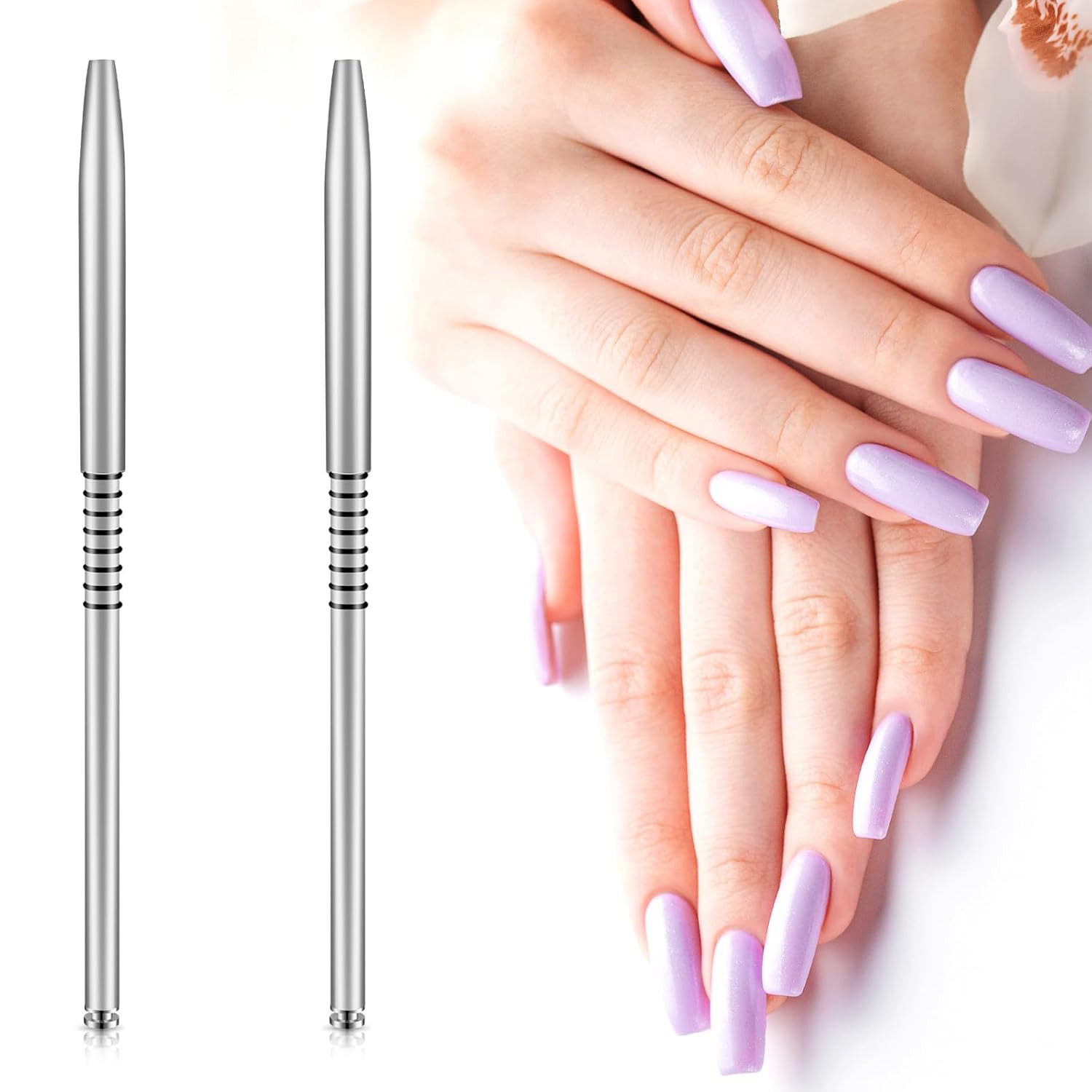 2 Pack 3D Acrylic Nail Brush Kolinsky Nail Art Brush #2#4 Mini Oval Nail Brush