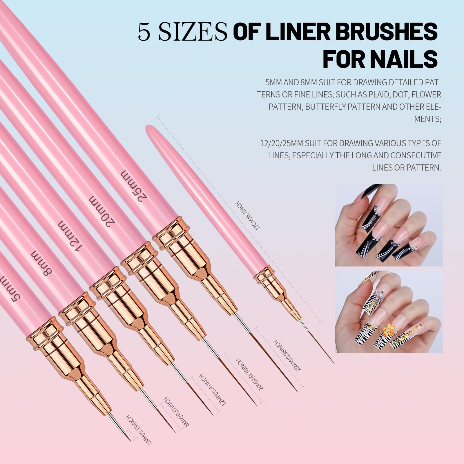 Nail Art Tools, Nail Art Brushes With Nail Stand, Nail Design Tools, Nail Bru…