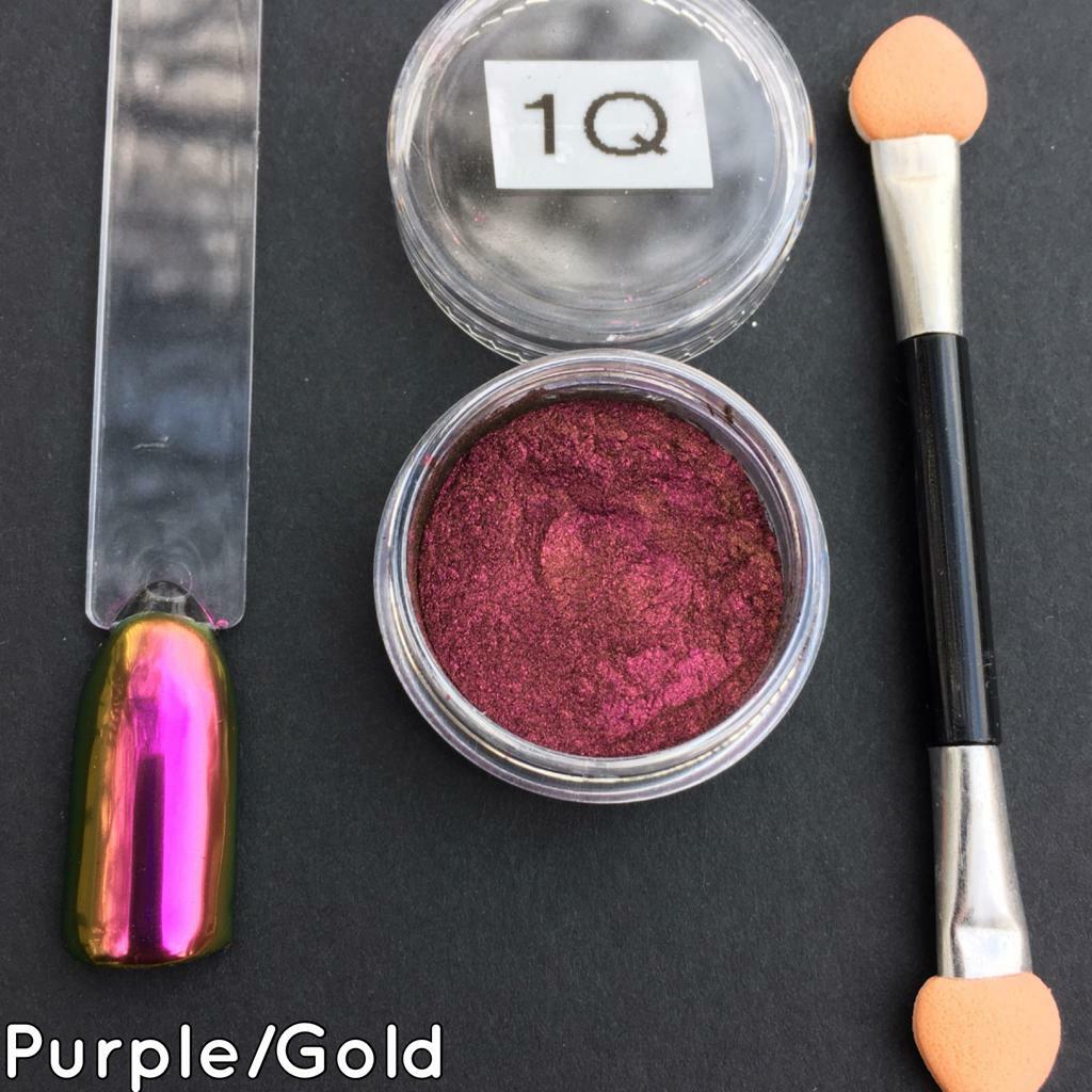 Nail Chameleon Powder Chrome Ultra Colour Shifting Mirror Nails Pink Rose Gold