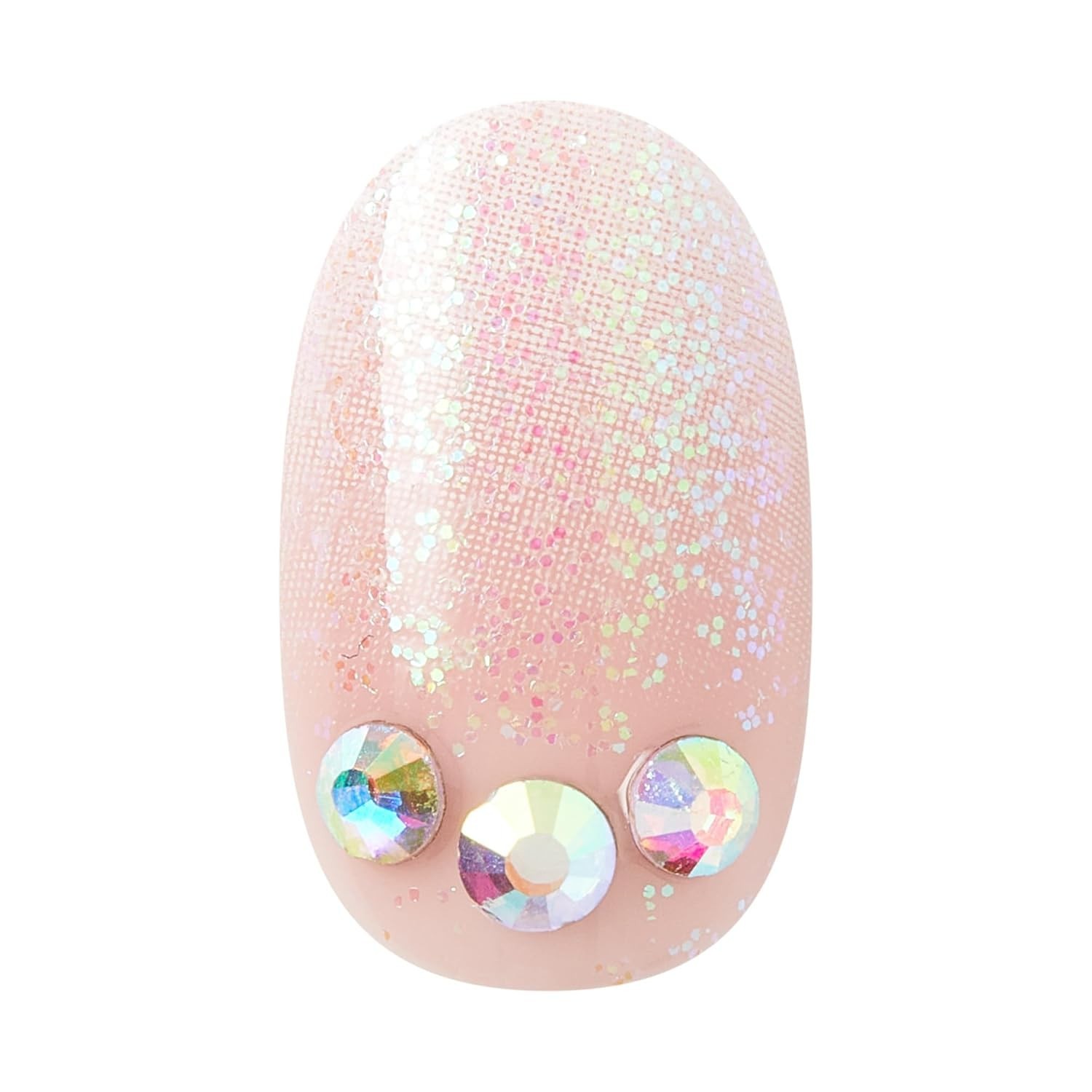 No Glue Mani Press On Nails, Design, ‘Even Better’, Pink, Short Size, Oval Sh…