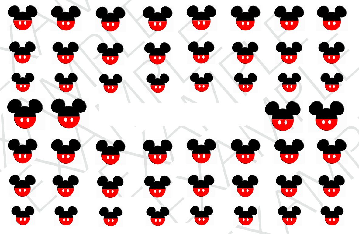 Mickey Mouse Pant Ears Nail Art Stickers Transfers Decals Set of 52 – A1214
