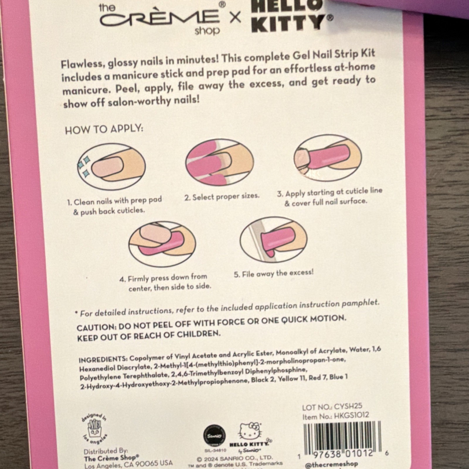 The Crème Shop x Hello Kitty Starlight Cutie Glitter Nail Strips Kit 2 Pack