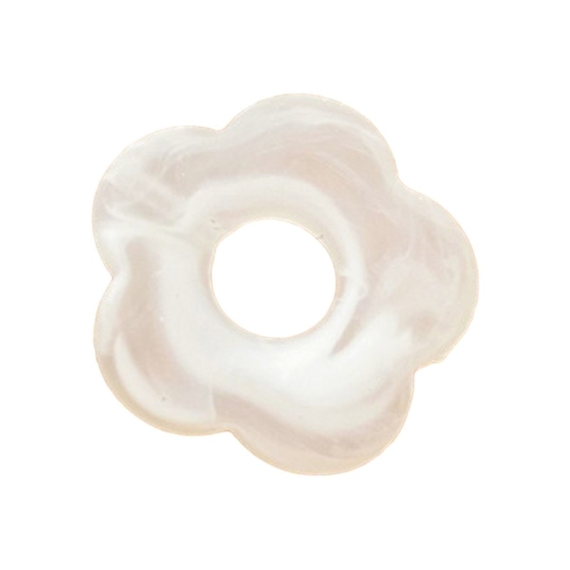 Acrylic Pendants Hollow Five Petal Matte Flower Bead Charm Ornament Easy to Use