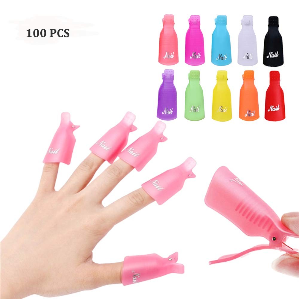 IRCHLYN Nail Polish Remover Clips, 100 Pcs Acrylic 100 Count (Pack of 1)