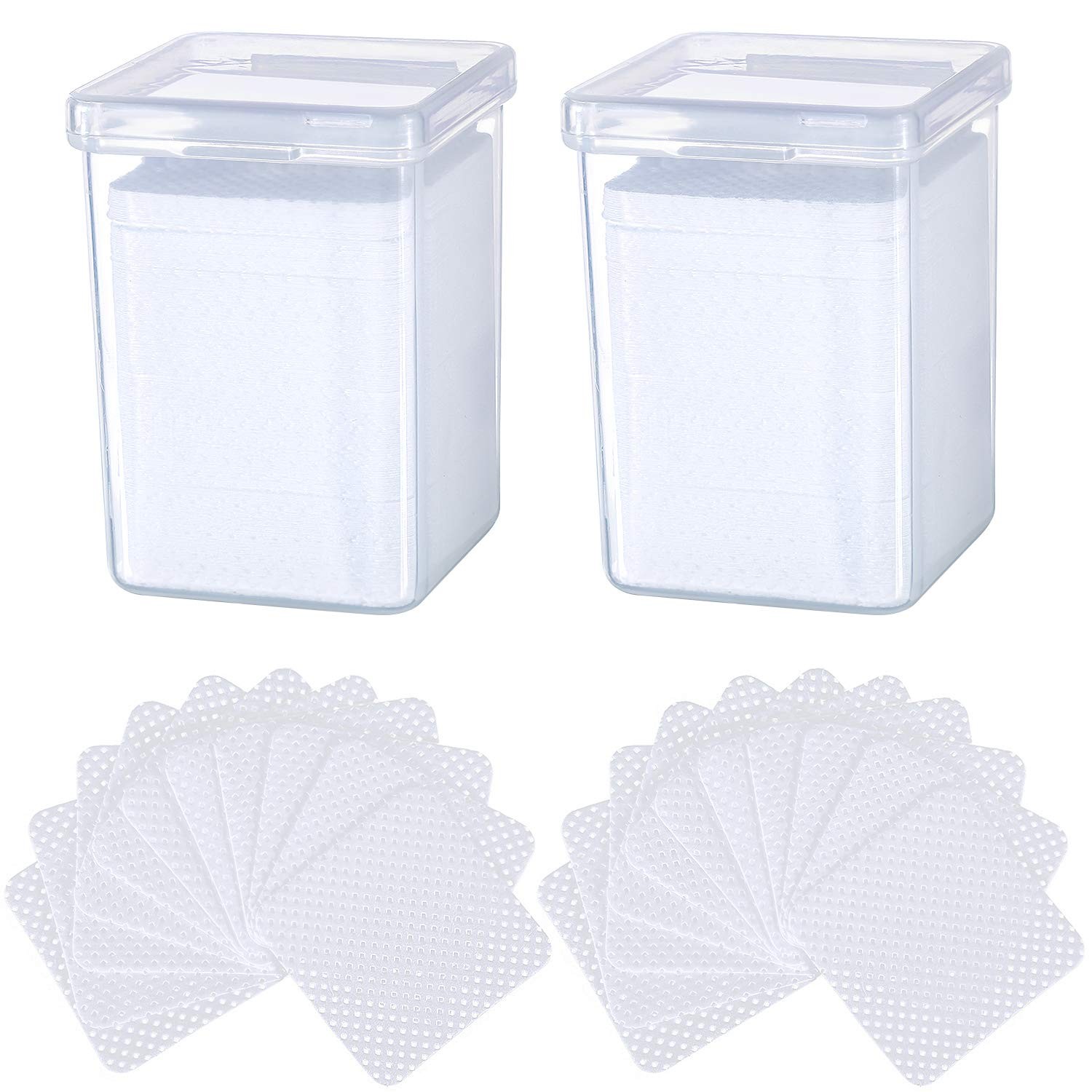 400 Pieces Eyelash Extension Glue Adhesive Wipes 400 Count (Pack of 1), White