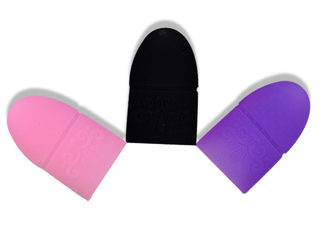 10Pcs/Set Reusable Silicone Nail Soakers UV Gel 10 Count (Pack of 1), Black