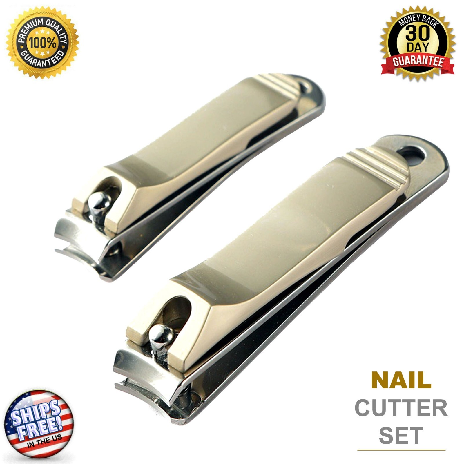 2X Toenail Clippers Finger Nail Cutter Set Manicure Pedicure Kit Stainless Steel