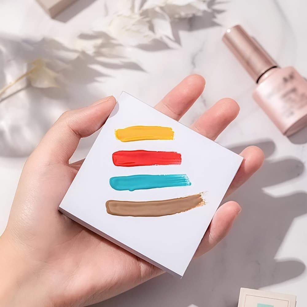 50 Sheets Disposable Nail Art Palette Papers,Portable Waterproof Double Side Gel