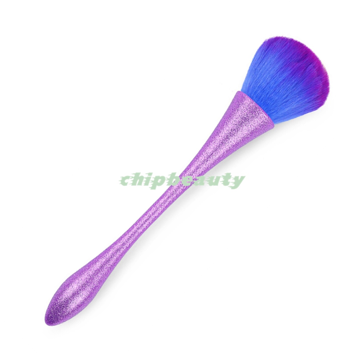 Nail Art Makeup Dust Brush Remover Manicure Acrylic Powder -Blue Glitter Brush