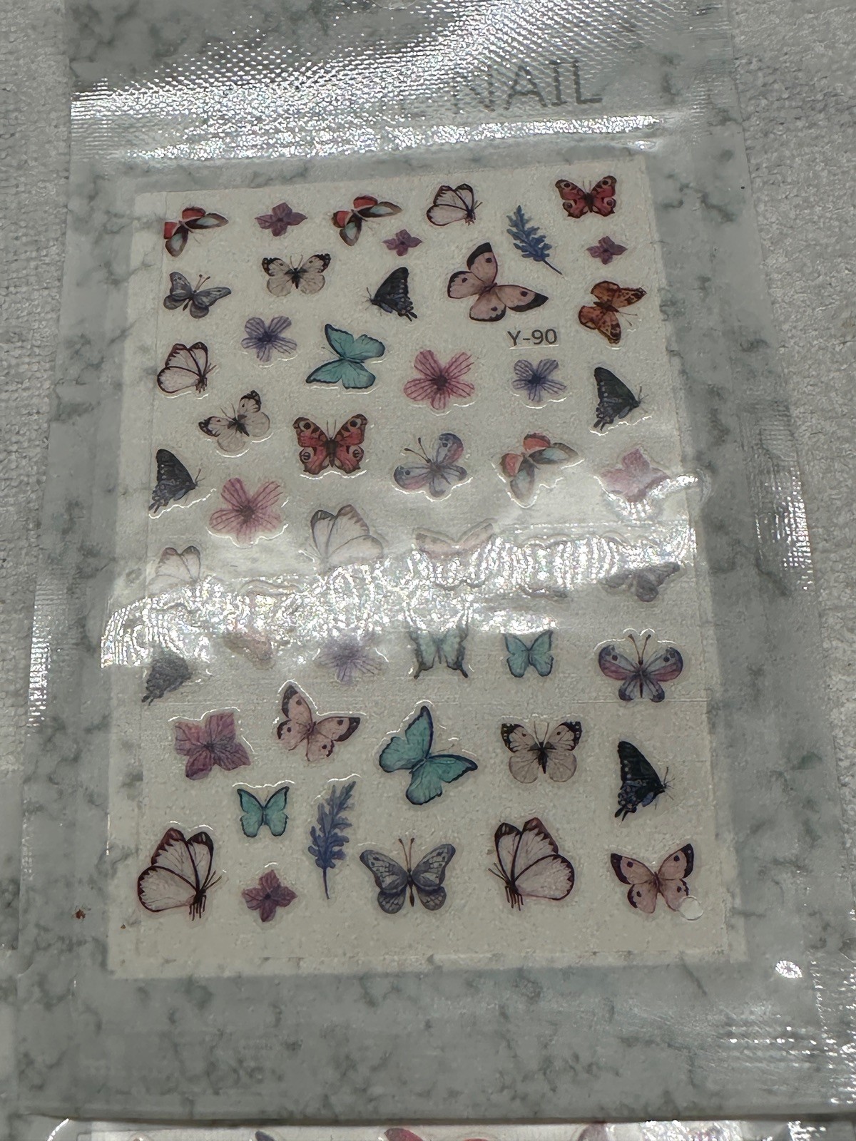 Lot of 6 Joyful Nail Butterfly Nail Stickers Mixed Designs Art Decal New In Pack