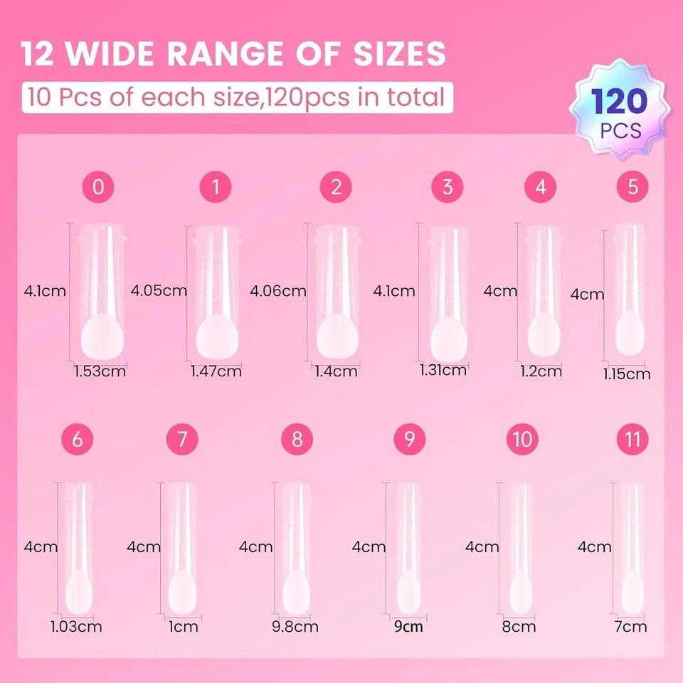 Polygel Nail Forms Kit for Toes , Toenail Dual Forms Reusable for Polygel wit…