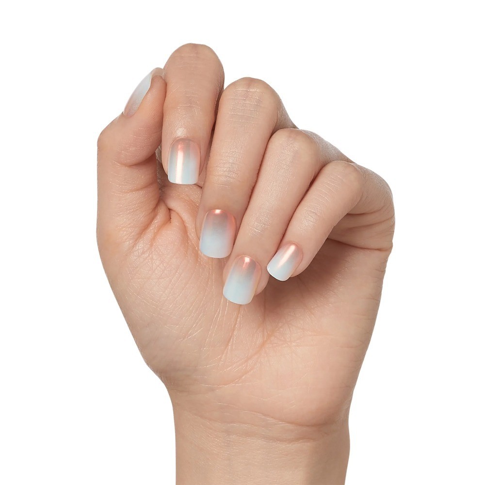 Short Square Oval Press on Nails Pink False Nails 30 Pieces Glue on Artificial