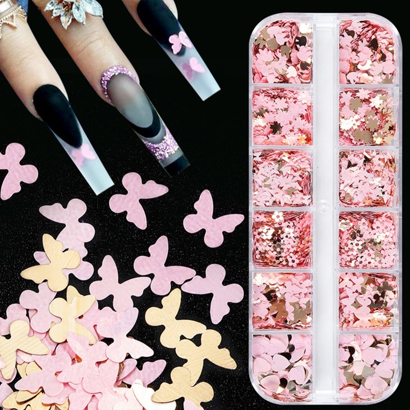 12 Grids Epoxy Resin Fillings Jewelry Making Accessories Sequins Nail Art Decors