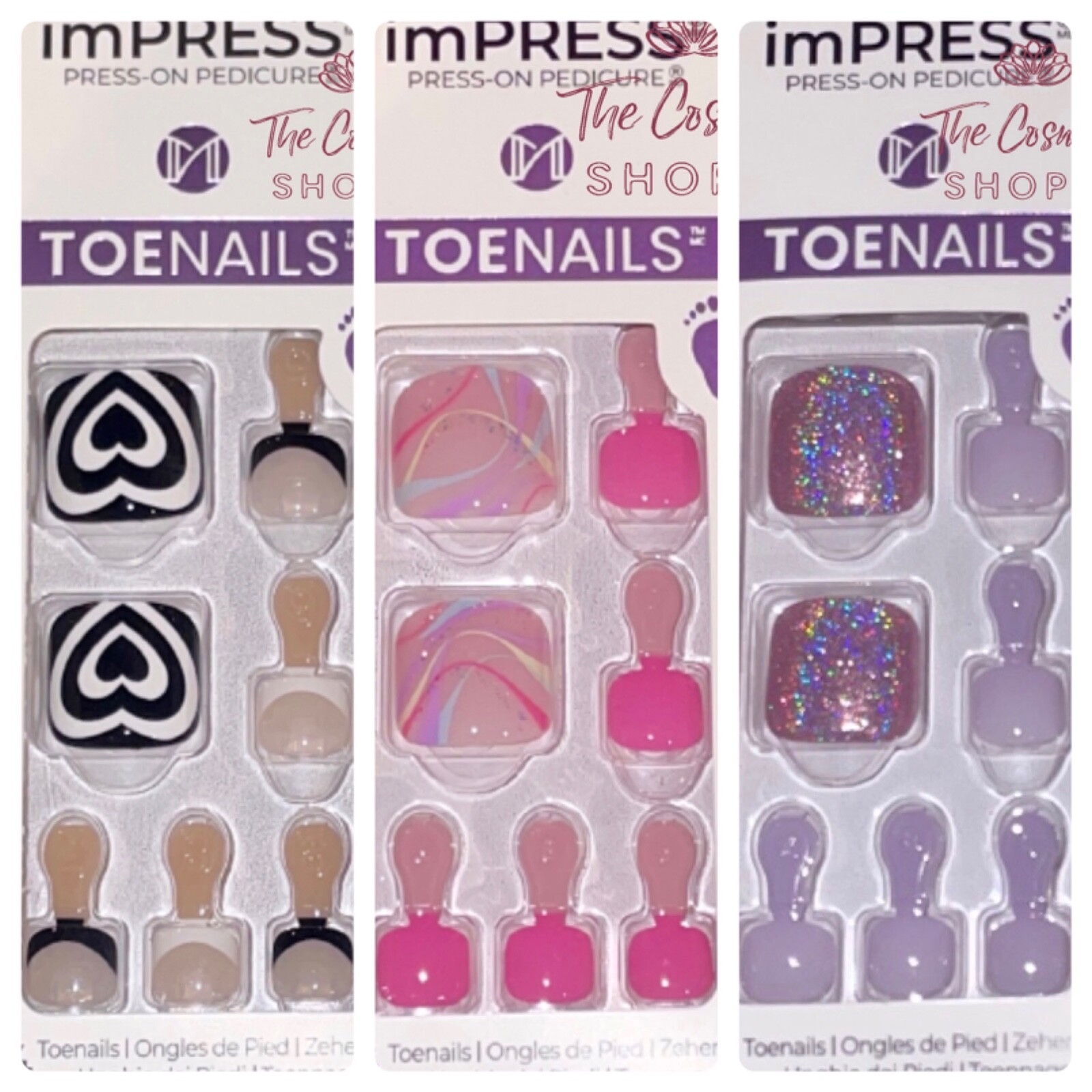 Kiss imPress Press-On Pedicure Nails High Tide & Over 40+ Designs New Ones Added