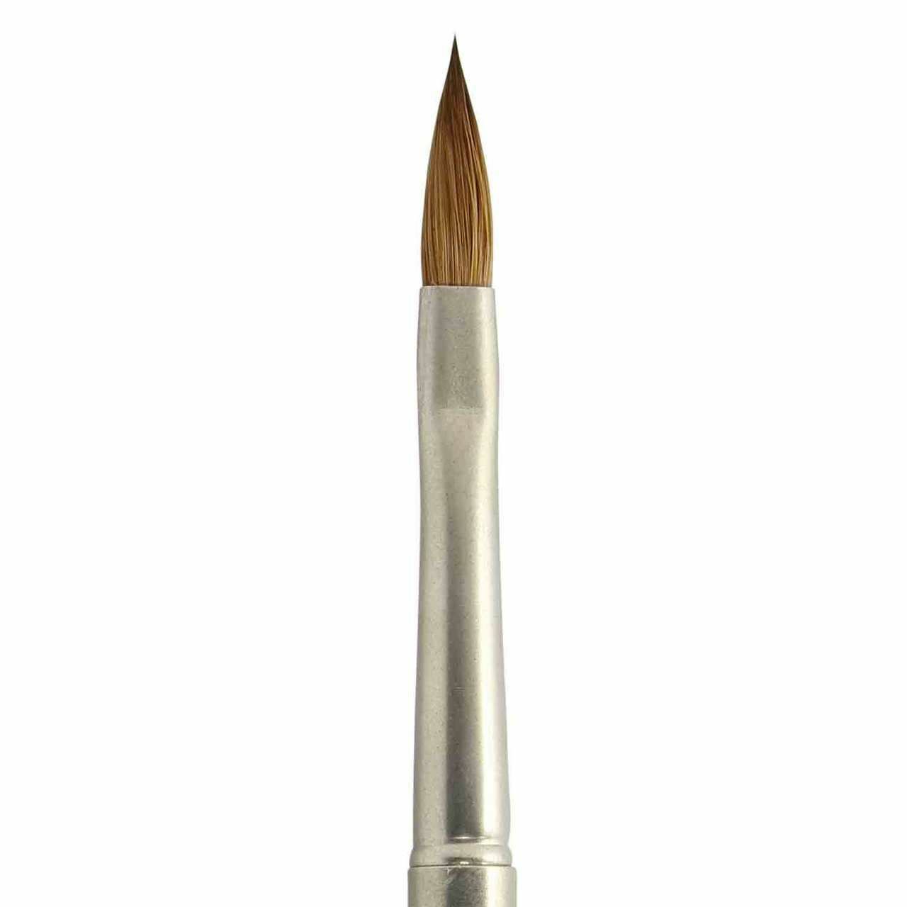 N6 PRO Gun Metal Kolinsky Sable Long Oval #6 Nail Brush