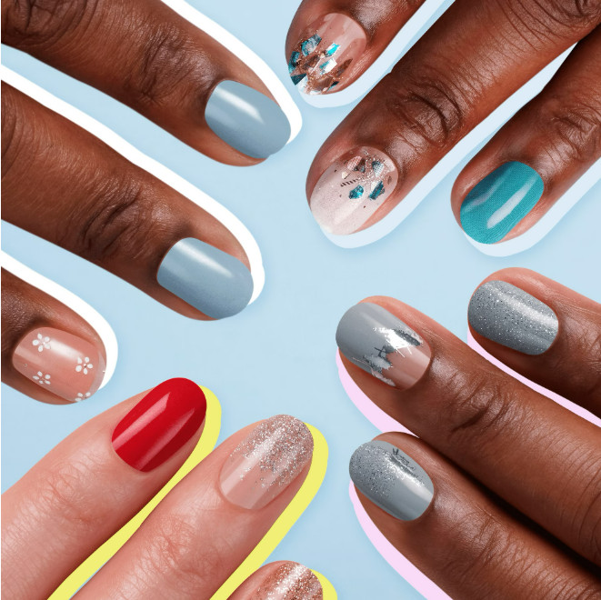 Sally Hansen Salon Effects Nail Strips | No UV Light Needed, Call of Blue-ty