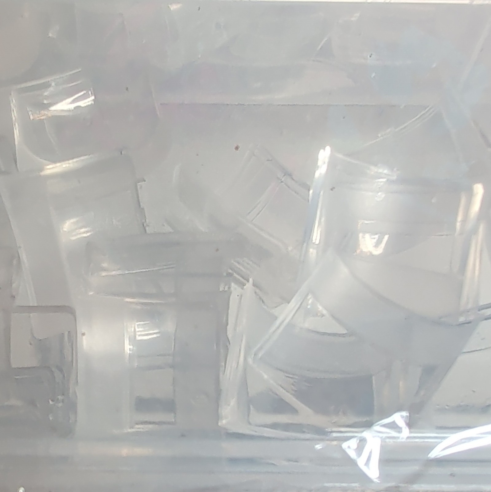 Lifextol Short Clear Square Artificial Toe Nail Tips Plastic Natural