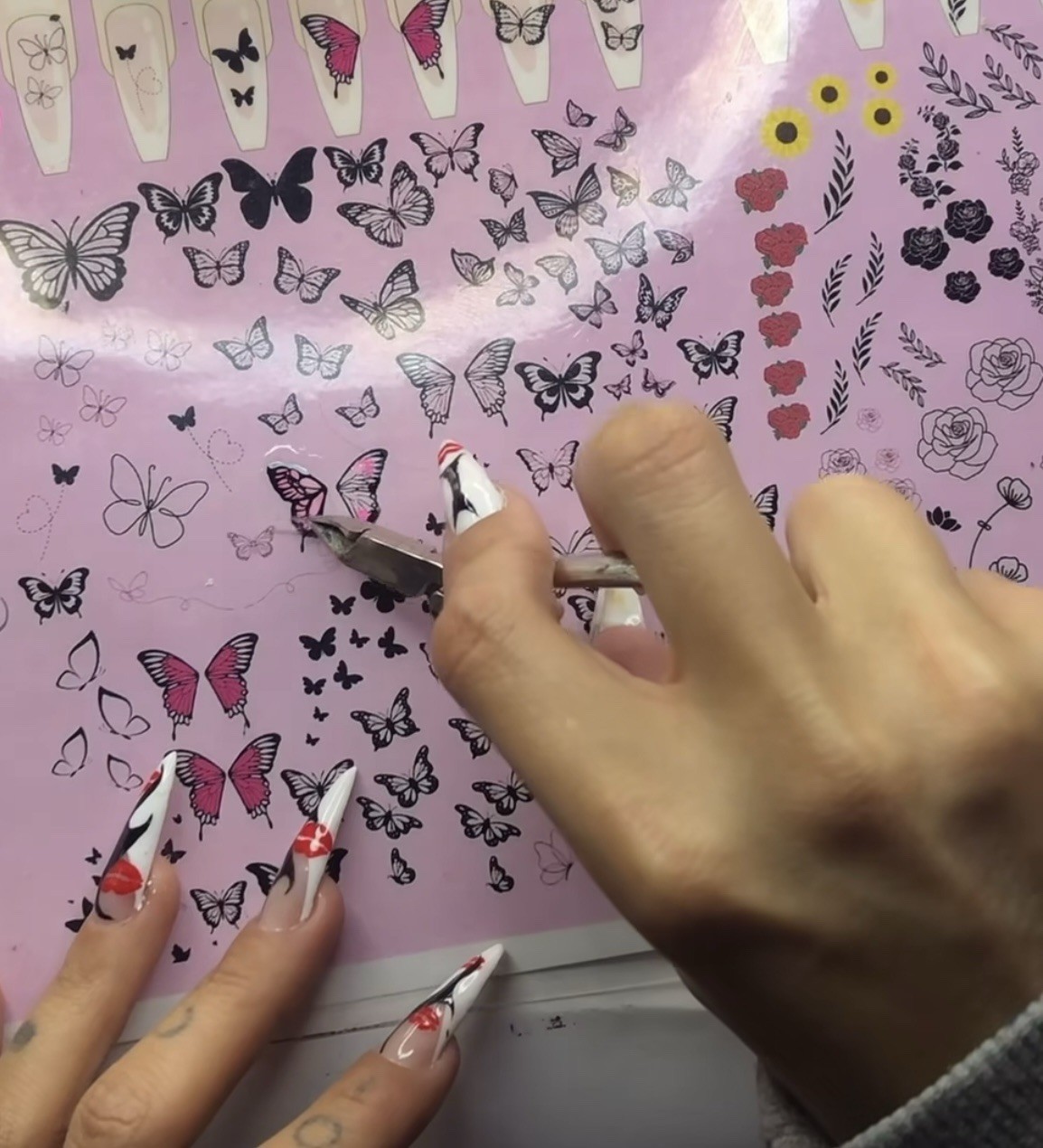 Gel Nail art Practice Mat Reusable decal sticker maker Nail design Worksheet