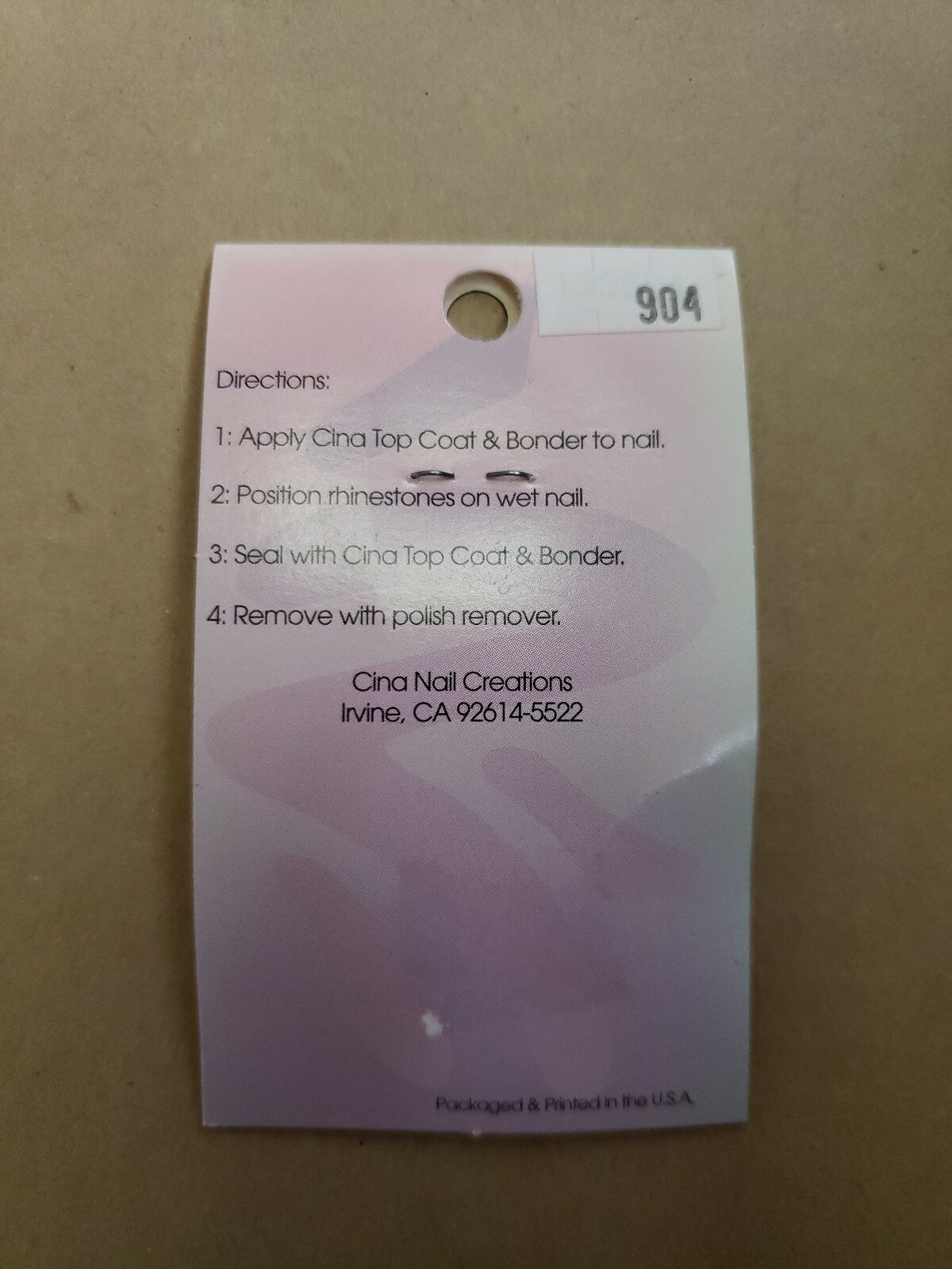 Cina Nail Creations Nail Art Rhinestones 20 Count, Clear # 904