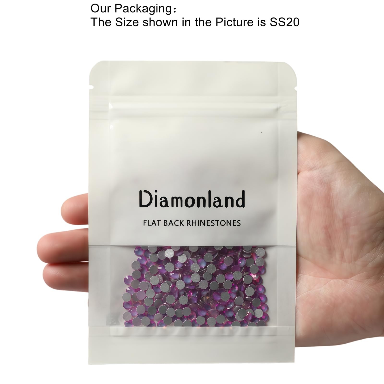 Diamonland Flatback Glass Crystal Rhinestones Rounds Gems for Bedazzling Nail…