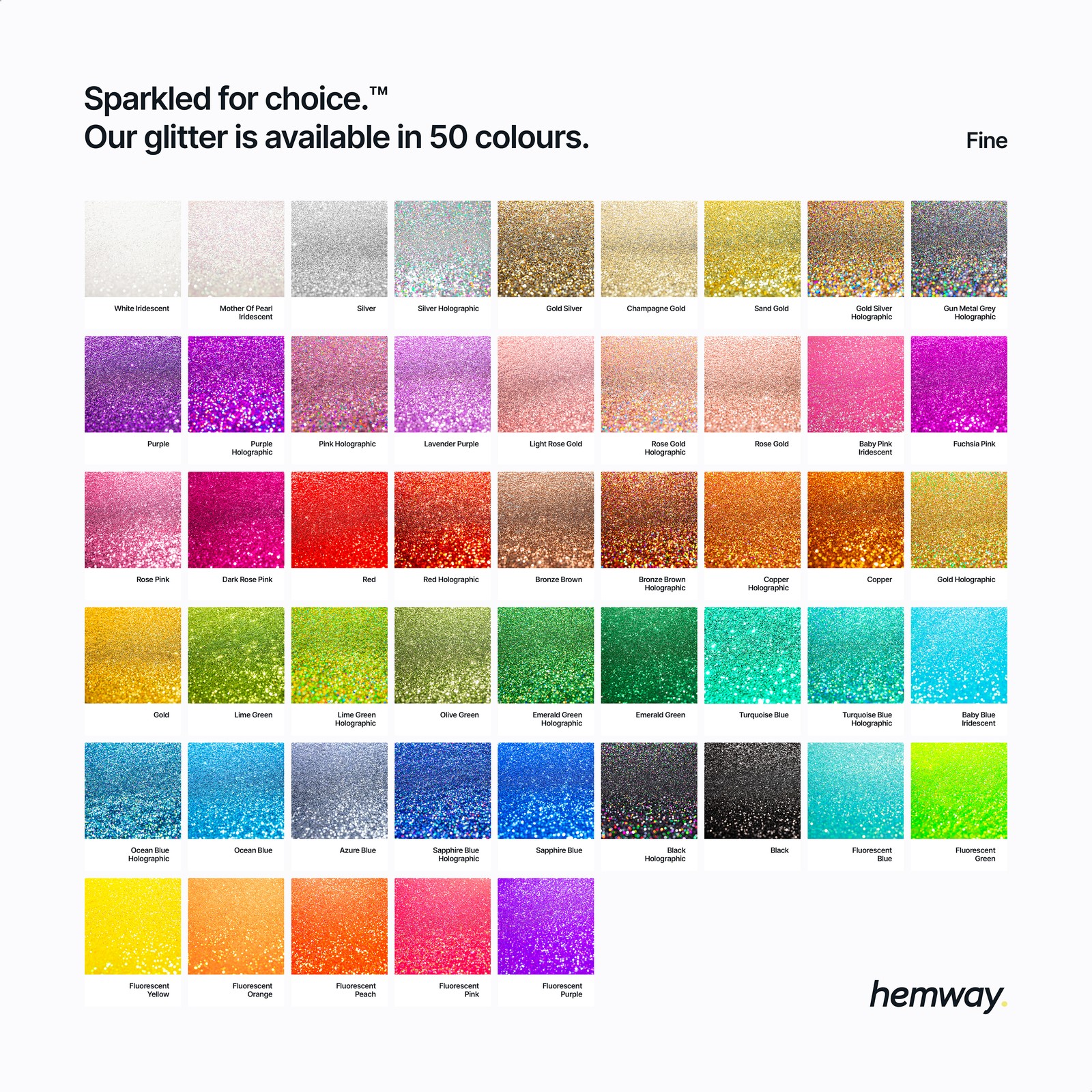 Hemway Ultra Sparkle Glitter Nail Face Body Eye Shadow FINE 1/64″ 0.015″ 0.4mm