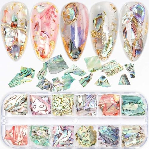3D Nail Art Glitter Sequins Irregular Thin Flakes Nail Abalone Seashell Slices