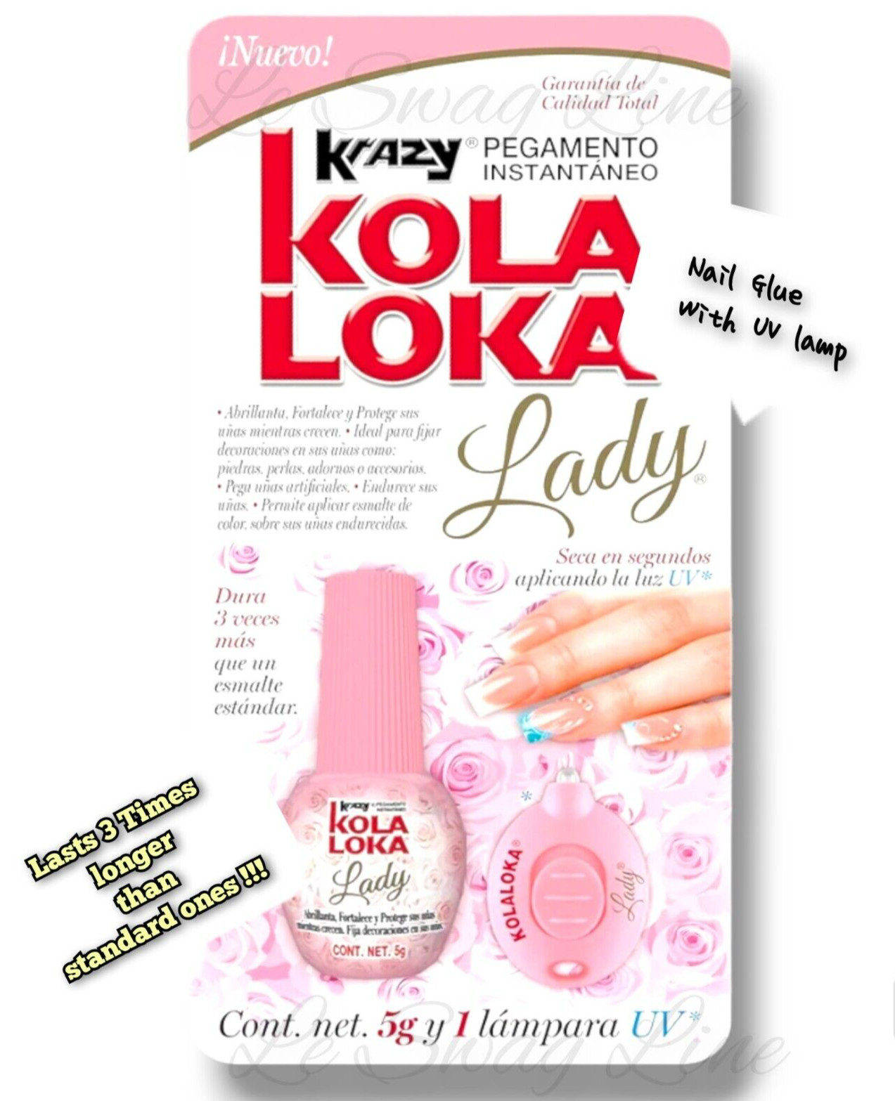Fast Dry Nail Glue False Nail Tips Kola Loka Lady LampNails Extension Pegamento